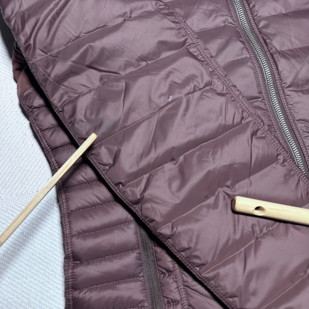 Kuhl Spyfire Jacket Women Large 800 Down Fill Quilted Full Zip Puffer Burgundy - Picture 4 of 16